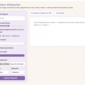 Générateur d'étiquettes