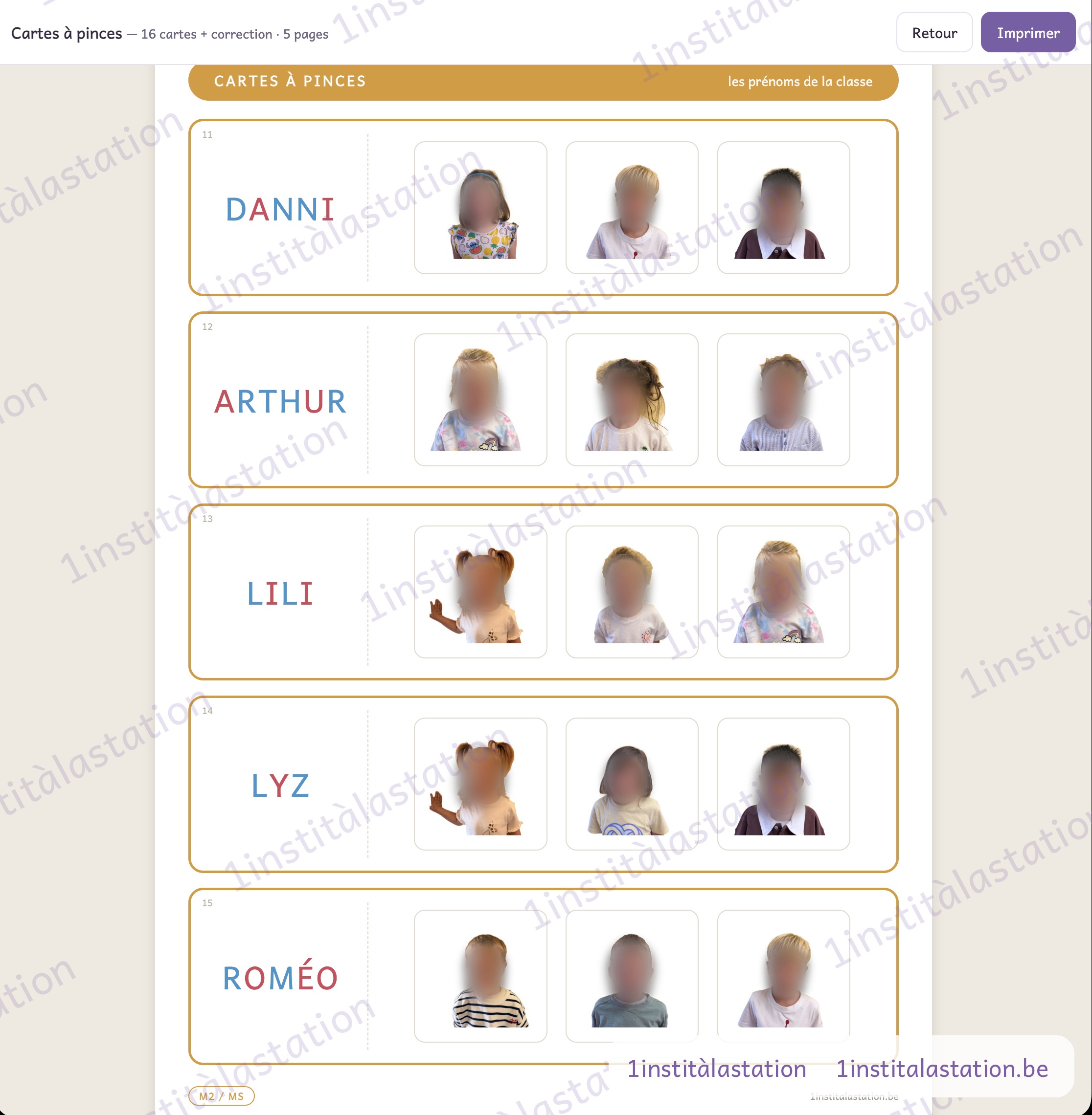 Cartes à pinces avec trois propositions