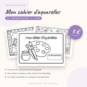 Mon cahier d'aquarelles — Moyen (4-5 ans)