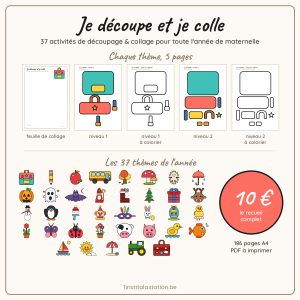 Je découpe et je colle — 37 activités pour toute l'année de maternelle