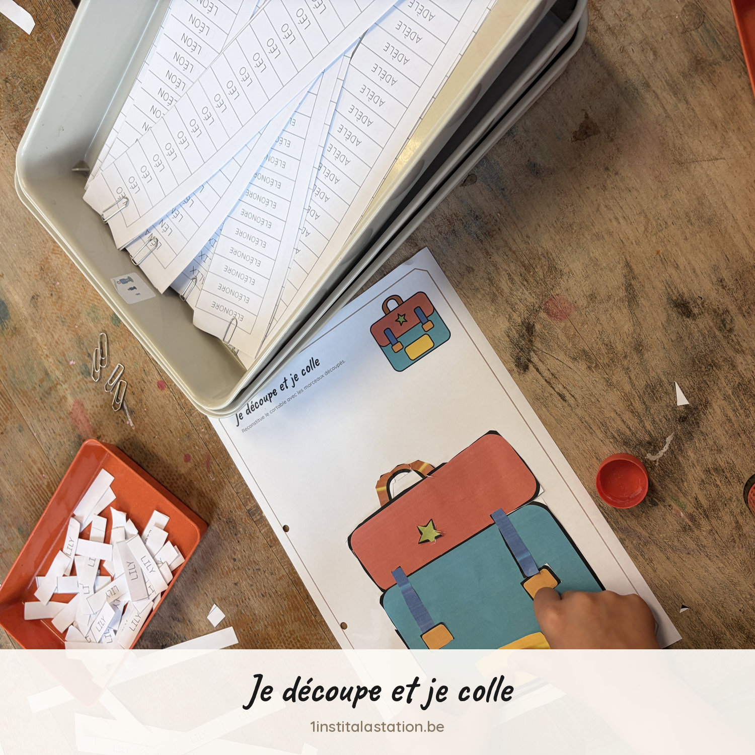 La fiche du cartable terminée