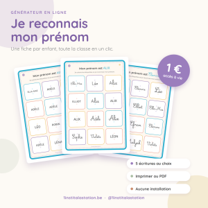 Générateur « Je reconnais mon prénom »
