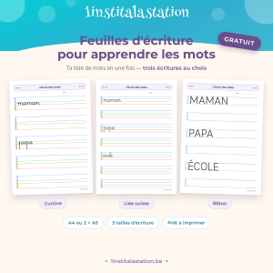 Générateur de feuilles d'écriture — mots