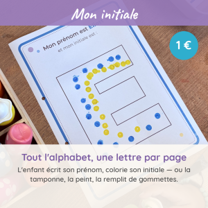 Mon initiale — 28 fiches à imprimer (A à Z)
