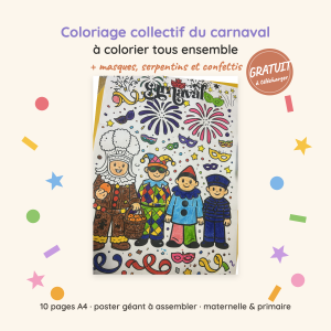 Coloriage collectif du carnaval — gratuit, maternelle & primaire